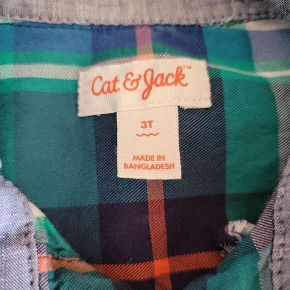 Plaid button up dress shirt contrasting hems cool - Picture 6 of 6